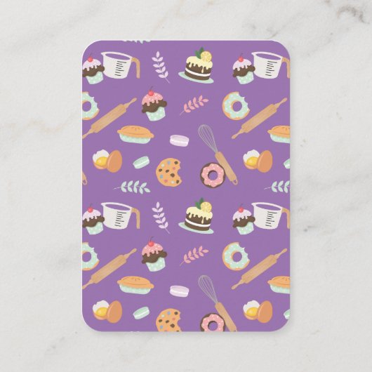 Dank u Bakkerij Vrouw Zakelijk Gereedschap & Snoep Informatiekaartje (Achterkant)