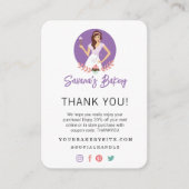 Dank u Bakkerij Vrouw Zakelijk Gereedschap & Snoep Informatiekaartje (Voorkant)