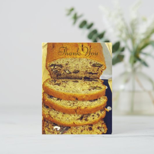 Dank u / Bananenmoerbrood _ Briefkaart (Staand voorkant)