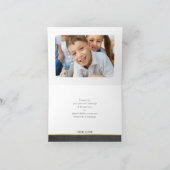 DANK U bar mitswa gouden ster grijs krijtbord Bedankkaart (Binnen)