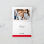 DANK U bar mitswa moderne rood goud kalligrafie Bedankkaart (Binnen)