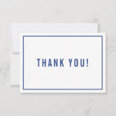 DANK U BAR MITZVAH modern, eenvoudig koninklijk bl Bedankkaart (Voorkant)