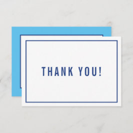 DANK U BAR MITZVAH modern, eenvoudig koninklijk bl Bedankkaart