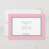 DANK U BAR MITZVAH modern, minimalistisch blauw ro Bedankkaart (Achterkant)