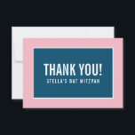 DANK U BAR MITZVAH modern, minimalistisch blauw ro Bedankkaart<br><div class="desc">door kat massard >> https://linktr.ee/simplysweetpaperie <<<<< Een eenvoudige, stijlvolle manier om u te bedanken voor uw bezoek aan uw gast. Opstelling als sjabloon is het eenvoudig voor u om uw eigen details toe te voegen, of de aanpassingsknoop te raken en u kunt tekst, doopvonten, grootte enz. TIP toevoegen of veranderen:...</div>