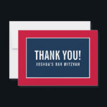 DANK U BAR MITZVAH modern, minimalistisch rood mar Bedankkaart<br><div class="desc">door kat massard >> https://linktr.ee/simplysweetpaperie <<<<< Een eenvoudige, stijlvolle manier om u te bedanken voor uw bezoek aan uw gast. Opstelling als sjabloon is het eenvoudig voor u om uw eigen details toe te voegen, of de aanpassingsknoop te raken en u kunt tekst, doopvonten, grootte enz. TIP toevoegen of veranderen:...</div>