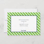 DANK U BAR MITZVAH modern nfl. green marvy blue Bedankkaart (Achterkant)