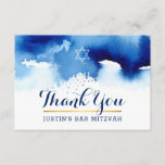 DANK U BAR MITZVAH modern sterrenblauw waterverf Bedankkaart<br><div class="desc">door kat massard >> kat@simplysweetPAPERIE.com <<<<< Een eenvoudige, stijlvolle manier om te zeggen bedankt aan uw gast voor het bijwonen van de BAR MITZVAH Setup van uw kind als sjabloon is het eenvoudig voor u om uw eigen details toe te voegen, of de aanpassingsknoop te drukken en u kunt tekst,...</div>