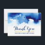 DANK U BAR MITZVAH modern sterrenblauw waterverf Bedankkaart<br><div class="desc">door kat massard >> kat@simplysweetPAPERIE.com <<<<< Een eenvoudige, stijlvolle manier om te zeggen bedankt aan uw gast voor het bijwonen van de BAR MITZVAH Setup van uw kind als sjabloon is het eenvoudig voor u om uw eigen details toe te voegen, of de aanpassingsknoop te drukken en u kunt tekst,...</div>