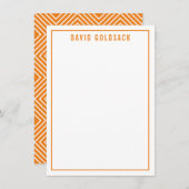 DANK U BAR MITZVAH moderne eenvoudige naam sinaasa Bedankkaart (Voorkant / Achterkant)