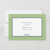 DANK U BAR MITZVAH moderne geometrische marine gro Bedankkaart (Achterkant)