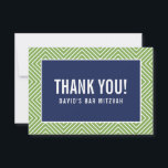 DANK U BAR MITZVAH moderne geometrische marine gro Bedankkaart<br><div class="desc">door kat massard >> https://linktr.ee/simplysweetpaperie <<<<< Een eenvoudige, stijlvolle manier om u te bedanken voor uw bezoek aan uw gast. Opstelling als sjabloon is het eenvoudig voor u om uw eigen details toe te voegen, of de aanpassingsknoop te raken en u kunt tekst, doopvonten, grootte enz. TIP toevoegen of veranderen:...</div>