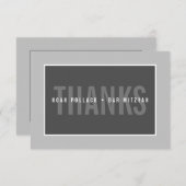 DANK U BAR MITZVAH moderne geometrische mono grijs Bedankkaart (Voorkant / Achterkant)