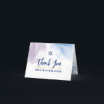 DANK U BAR MITZVAH ster blauw paarse waterverf Bedankkaart<br><div class="desc">door kat massard >> kat@simplysweetPAPERIE.com <<<<< Een eenvoudige, stijlvolle manier om te zeggen bedankt aan uw gast voor het bijwonen van de BAR MITZVAH Setup van uw kind als sjabloon is het eenvoudig voor u om uw eigen details toe te voegen, of de aanpassingsknoop te drukken en u kunt tekst,...</div>