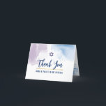 DANK U BAR MITZVAH ster blauw paarse waterverf Bedankkaart<br><div class="desc">door kat massard >> kat@simplysweetPAPERIE.com <<<<< Een eenvoudige, stijlvolle manier om te zeggen bedankt aan uw gast voor het bijwonen van de BAR MITZVAH Setup van uw kind als sjabloon is het eenvoudig voor u om uw eigen details toe te voegen, of de aanpassingsknoop te drukken en u kunt tekst,...</div>