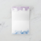 DANK U BAR MITZVAH ster blauw paarse waterverf Bedankkaart (Binnen)