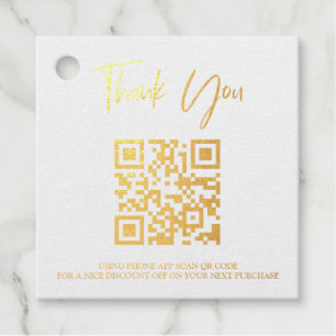 *~* Dank u Barcode QR Code Zakelijk Gift Label