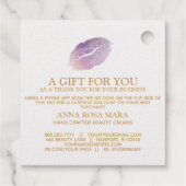 *~* Dank u Barcode QR Code Zakelijk Gift Label (Achterkant)