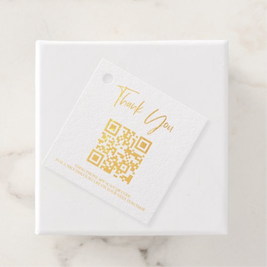 *~* Dank u Barcode QR Code Zakelijk Gift Label (Met doos)