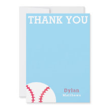 Dank U Baseball Sporten Blauw Persoonlijk