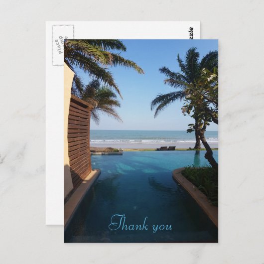 Dank u Beach briefkaart (Voorkant / Achterkant)