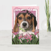 Dank u - Beagle Puppy Bedankkaart (Voorkant)