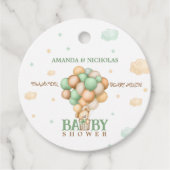 Dank u Beary veel Beer ballonnen Baby shower Bedankjes Labels (Voorkant)