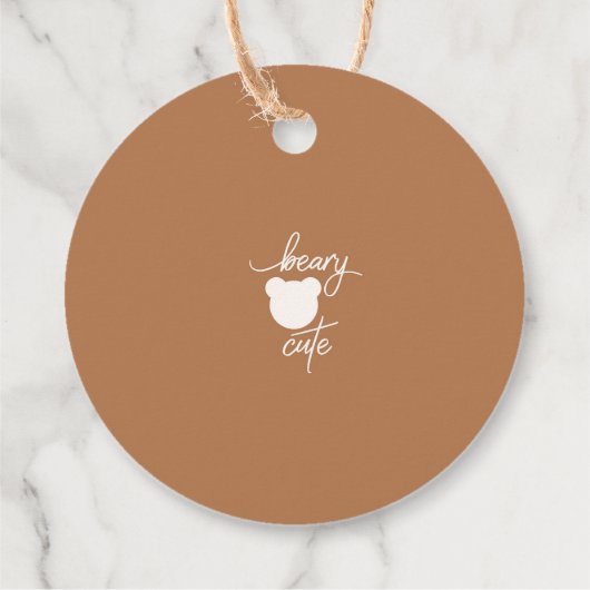 Dank u beary veel Hete luchtballon teddybeer Bedankjes Labels (Achterkant)