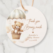 Dank u beary veel Hete luchtballon teddybeer Bedankjes Labels (Voorkant)