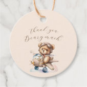 Dank u beary veel Hete teddybeer Bedankjes Labels (Voorkant)