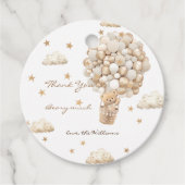 Dank u Beary Veel Teddy Bear Baby shower Bedankjes Labels (Voorkant)