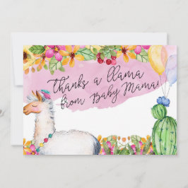 Dank u Bedankt een Llama van Baby Mama Card