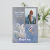 Dank u Bedankt Hummingbird White Flowers (Staand voorkant)