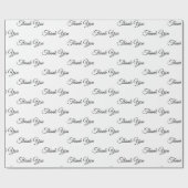 Dank u, Bedankt klassiek elegant zwart-wit Gift Cadeaupapier (Vlak)