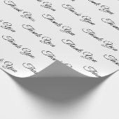 Dank u, Bedankt klassiek elegant zwart-wit Gift Cadeaupapier (Hoek)