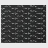 Dank u, Bedankt klassiek elegant zwart-wit Gift Cadeaupapier (Vlak)