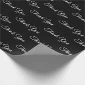 Dank u, Bedankt klassiek elegant zwart-wit Gift Cadeaupapier (Hoek)