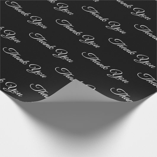 Dank u, Bedankt klassiek elegant zwart-wit Gift Cadeaupapier (Hoek)