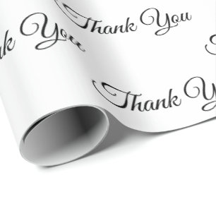 Dank u, Bedankt klassieke elegante zwarte witte Gi Cadeaupapier