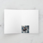 Dank u Bedankt Moose Animal Wildlife Natuur Art Kaart (Binnen)