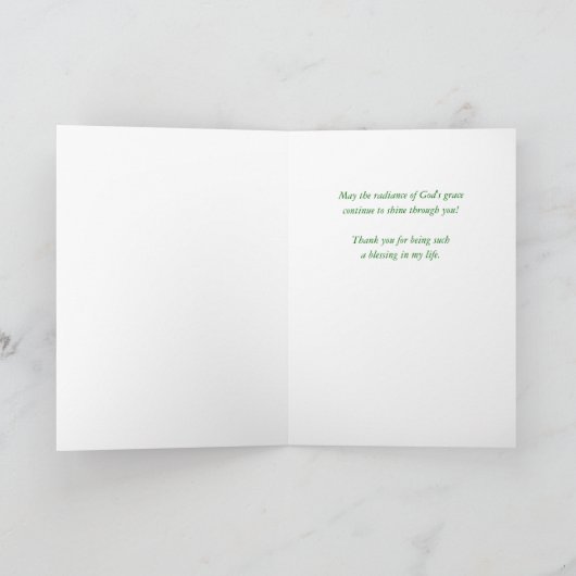 Dank u, Bedankt van godsdienstzegen zij God Kaart (Binnen)