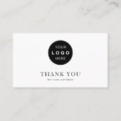 Dank u bedrijf logo zwart-wit kortingskaartje (Voorkant)