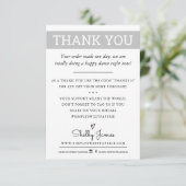 DANK U bedrijfsorder invoegen modern bord grijs Bedankkaart (Staand voorkant)