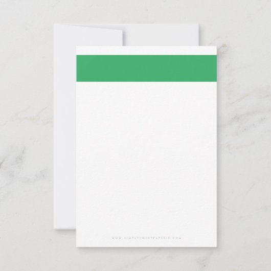 DANK U bedrijfsorder invoegen modern groen Bedankkaart (Achterkant)