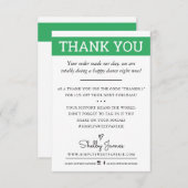 DANK U bedrijfsorder invoegen modern groen Bedankkaart (Voorkant / Achterkant)