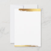 DANK U bedrijfsorder invoegen moderne gouden folie Bedankkaart (Achterkant)