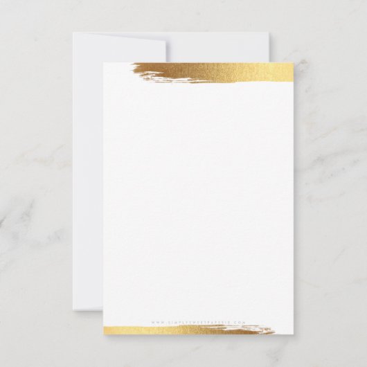 DANK U bedrijfsorder invoegen moderne gouden folie Bedankkaart (Achterkant)