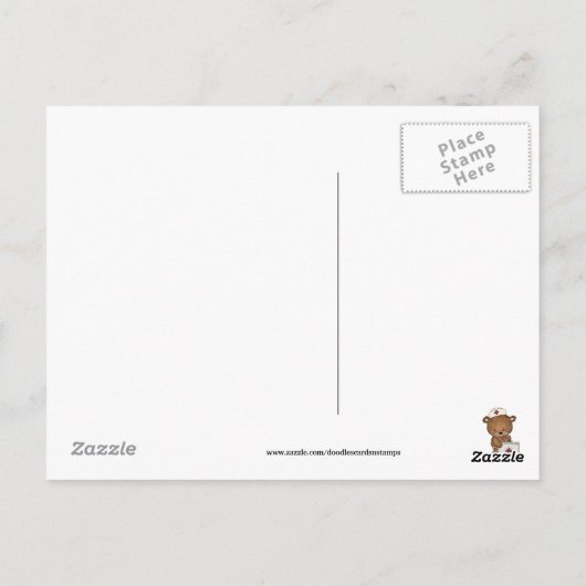 Dank u Beer Nurse briefkaart (Achterkant)