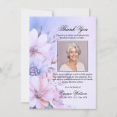 Dank u begrafenis Paarse lavendel bloemen | FOTO Kaart (Voorkant)