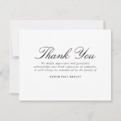 Dank u begrafenisnota Kaart rouwverwerking foto (Voorkant)